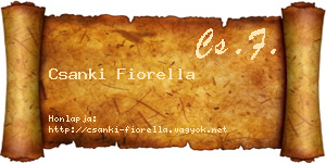 Csanki Fiorella névjegykártya